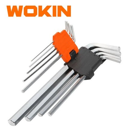 Wokin 9 Piece Extra Long Arm Hex Key Set 207309